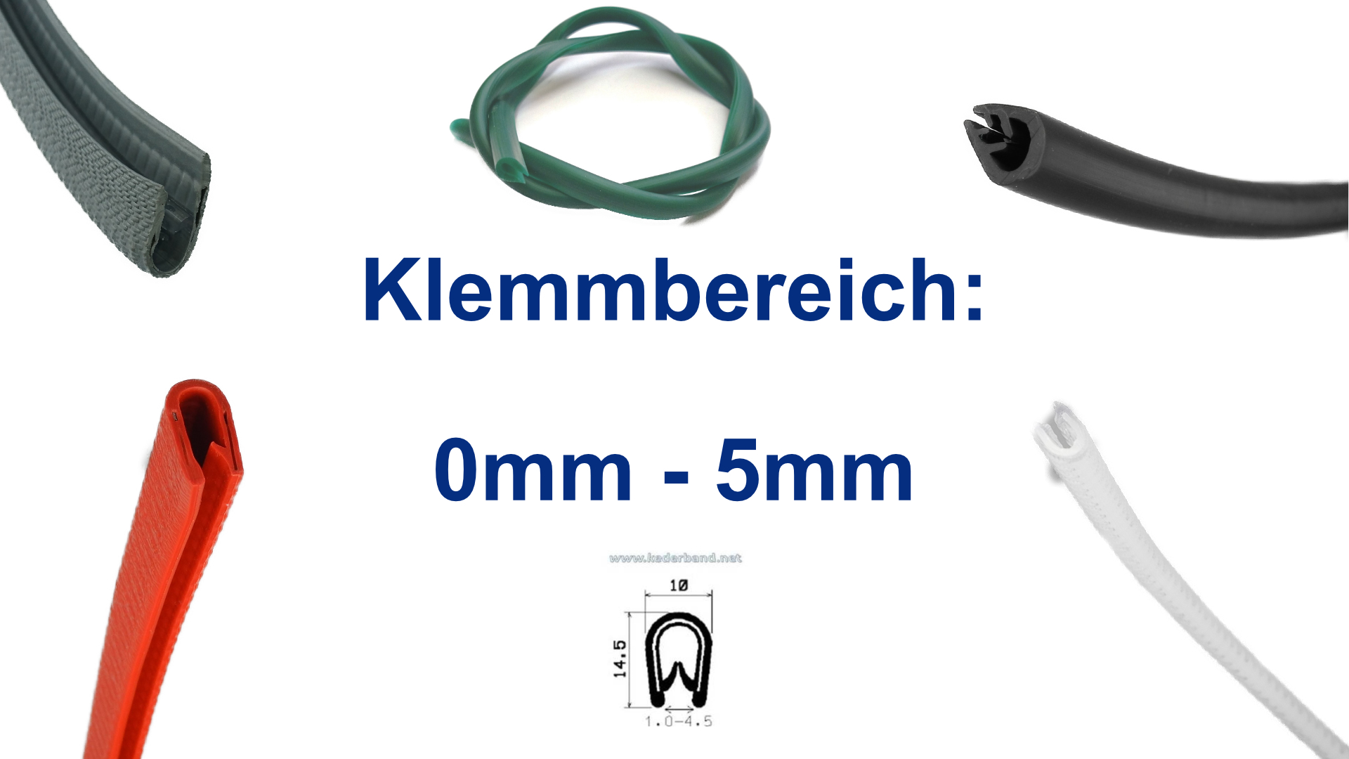 Kantenschutzprofile aus PVC, EPDM, POM, Silikon Metalleinlage