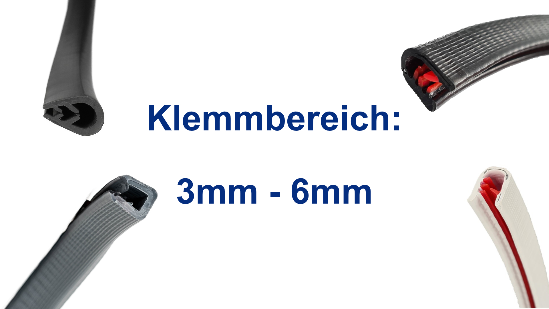 Kantenschutzprofil 3-6 mm schwarz (50 m)