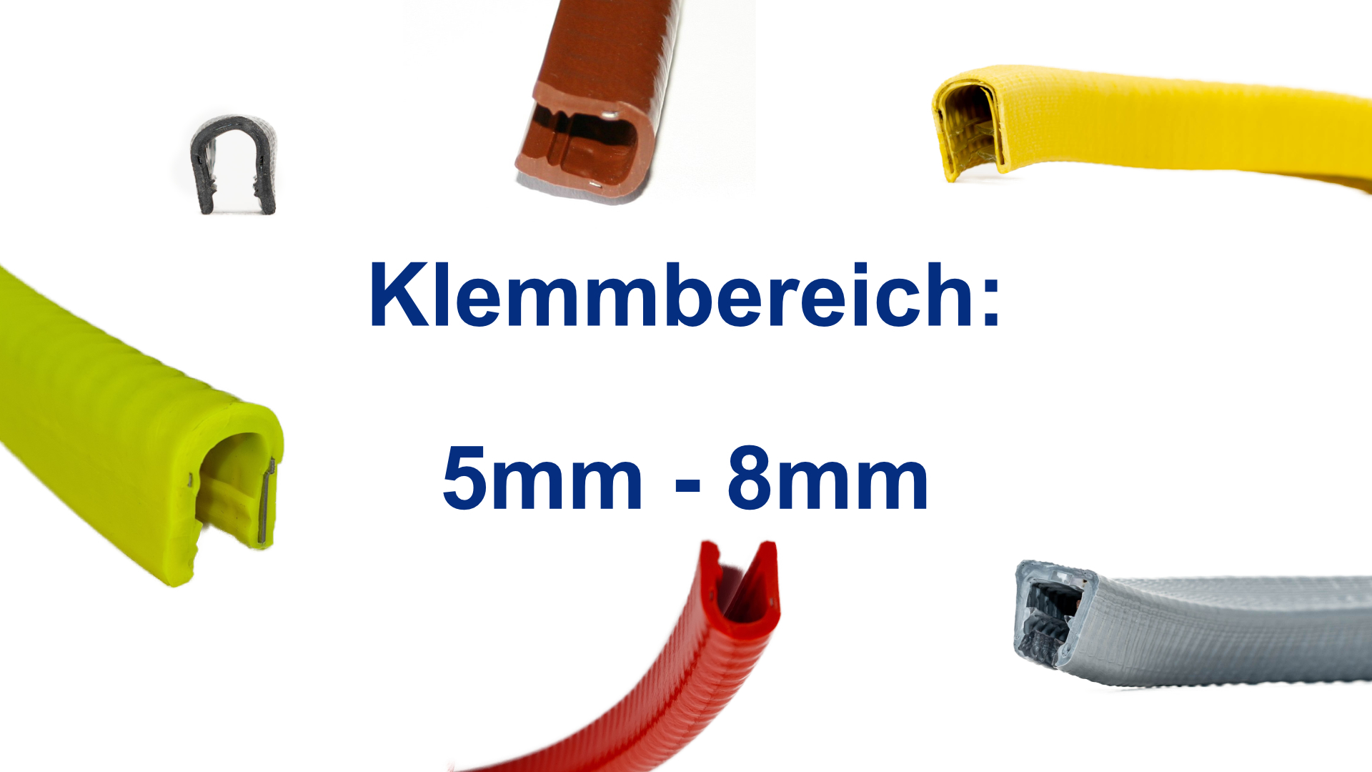 5 - 8 mm - Kantenschutzprofil & Kederband