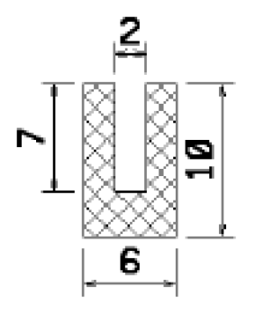 EPDM-Dichtungsband einseitig selbstklebend, 30x10mm - Kantenschutzprofil &  Kederband