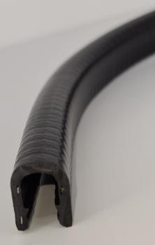 PVC-Kantenschutz mit Stahleinlage, Klemmbereich 6-8mm, Schwarz