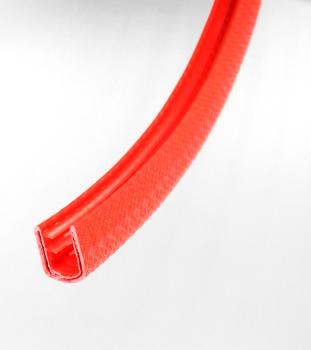 PVC-Kantenschutzprofil mit Stahleinlage Farbe Erdbeerrot 14x16,5 Klemmbereich 6-8mm