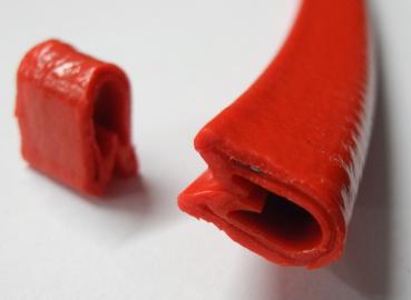 Kantenschutzprofil aus Weich-PVC Klemmprofil 1,0-4,5mm Maße 9x14mm Farbe rot