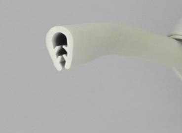 Kantenschutz aus Thermoplast TPE  Klemmprofil Farbe grau für Klemmbereich 1-3 mm