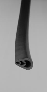 Kantenschutzprofil TPE-Kantenschutz Farbe schwarz bis 90°C 12x17mm Klemmbereich 3-5mm