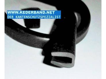 Kantenschutz-Profil PVC mit Metallklemmband Farbe rot Klemmbereich
