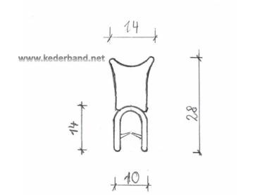 EPDM Kantenschutzprofil Dichtungs Profil Gummi mit Dichtung