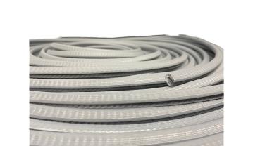 Kantenschutzband POM in silber, Klemmbereich 1-2mm., Maße 9,5x7mm. KL1001S