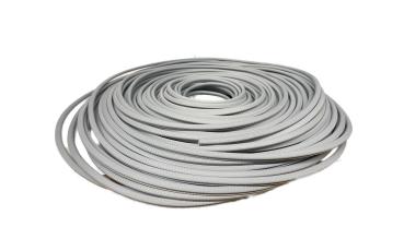 Kantenschutzband POM in silber, Klemmbereich 1-2mm., Maße 9,5x7mm. KL1001S