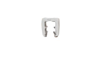Kantenschutzprofil POM in weissgrau, Klemmbereich 6-8mm., Maße 16,5x14,5mm. KL1004G