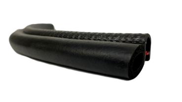 Kantenschutzprofil mit Stahleinlage für 1-3,5mm Bleche mit Dichtansatz seitlich - signalschwarz