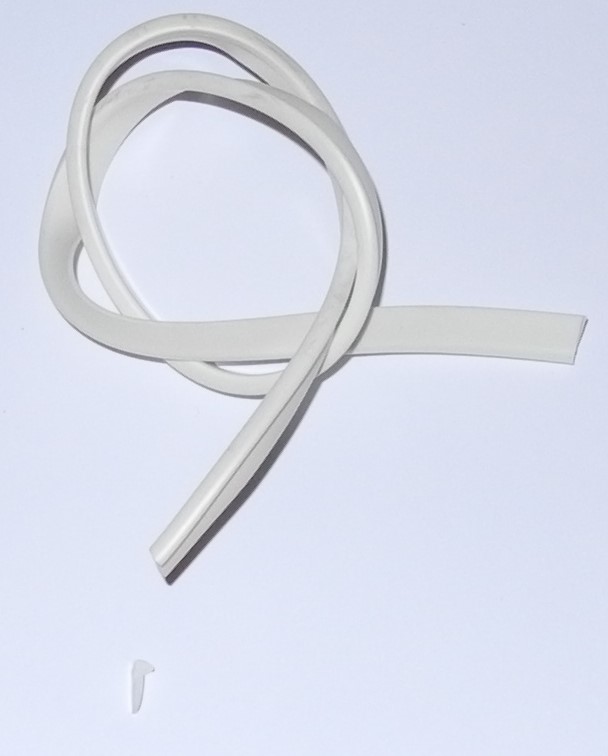PVC-Kederband / Kantenschutzprofil Farbe reinweiß, Gesamthöhe 8,5mm -  Kantenschutzprofil & Kederband
