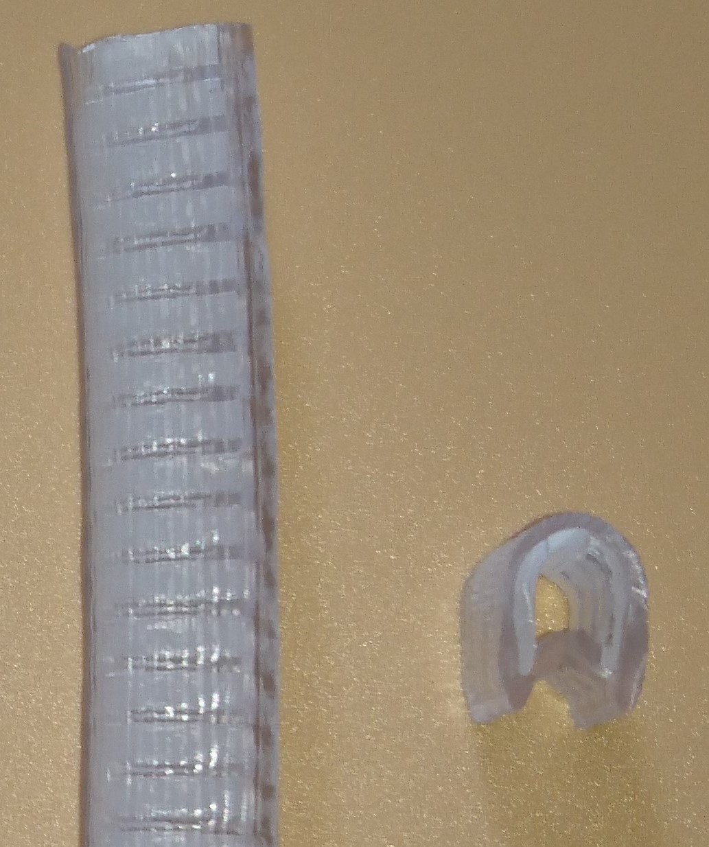 POM-Kantenschutzprofil, transparente Ausführung, Klemmbereich von 1-4mm -  Kantenschutzprofil & Kederband