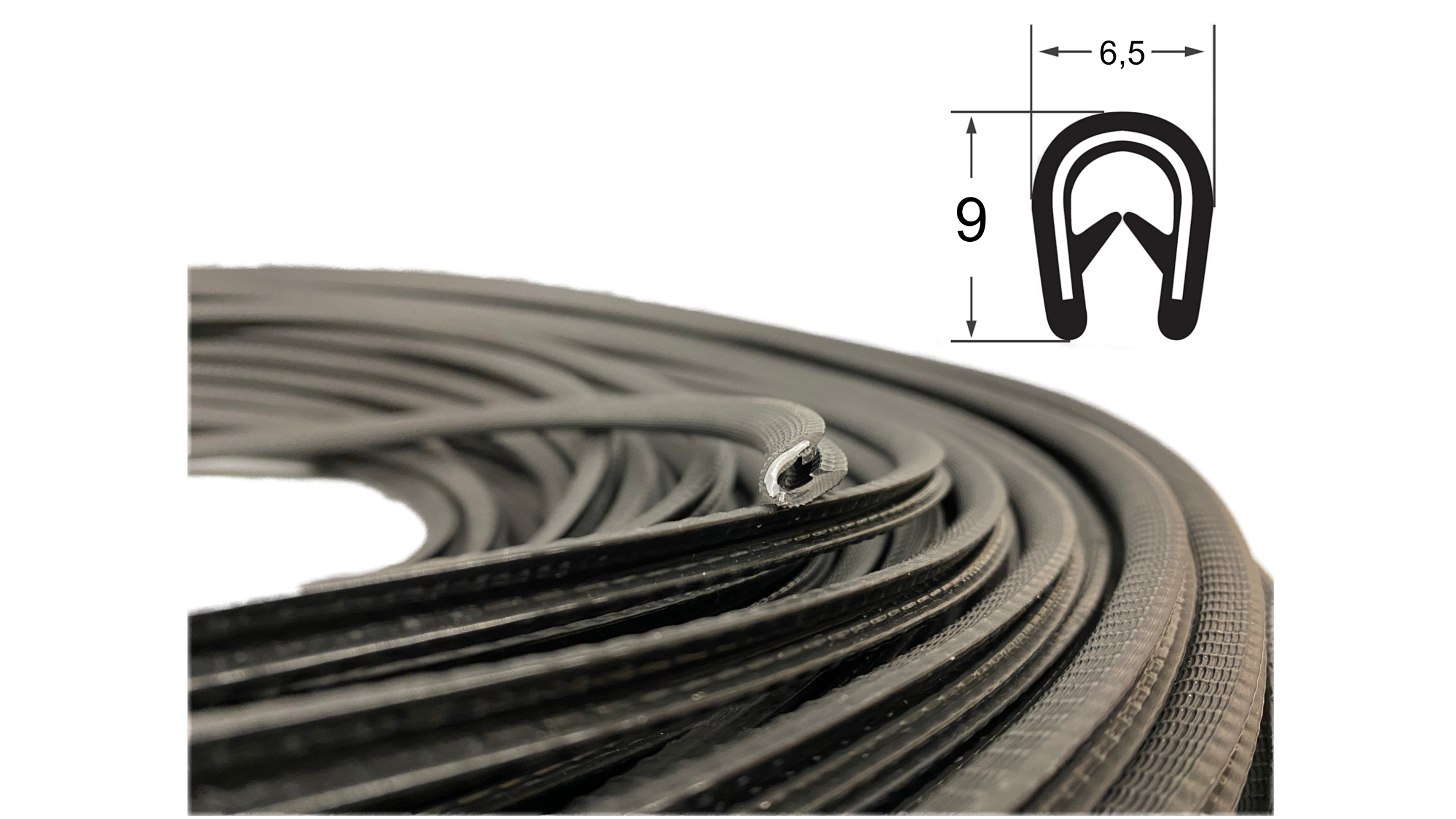 Kantenschutz 1311000, KB 1-2, PVC 7,5x13, schwarz