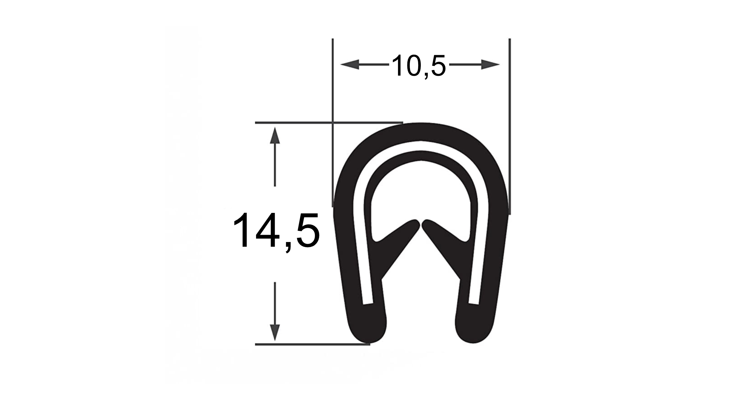 1-4mm Kantenschutz Kantenschutzprofil Kederband Profil PVC rot weiß schwarz 