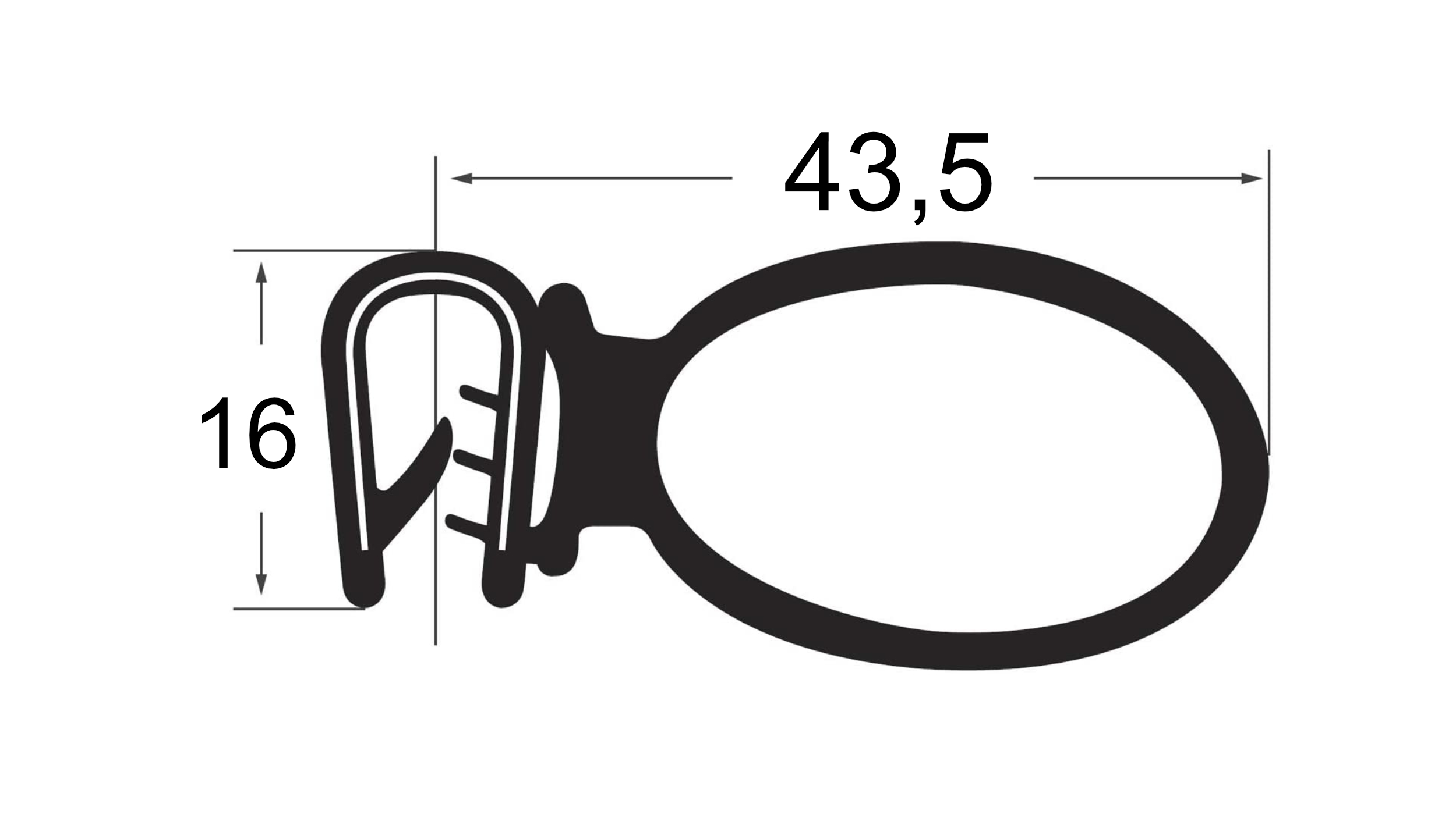 2/5m selbstklebendes PVC-Kantenanleimstreifen-Dichtungsband 16/18mm U-förmiger  Streifen für