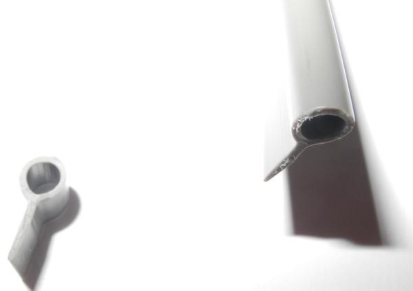 PVC-Kederband Farbe tiefschwarz (matt) Gesamthöhe 12mm zwei Fahnen