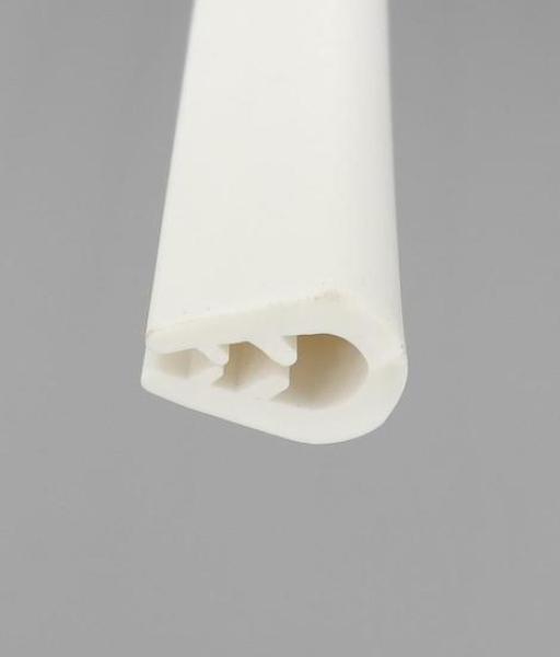 Kantenschutzprofil TPE-Kantenschutz Farbe weiß bis 90°C 12x17mm Klemmbereich 3-5mm