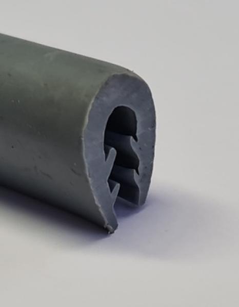 Kantenschutzprofil grau TPE-Kantenschutz bis 140°C 10x14mm Klemmbereich  1-3mm - Kantenschutzprofil & Kederband
