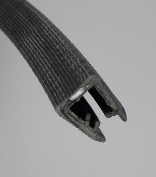 TPE Kantenschutzprofil mit POM-Klemmbett Farbe schwarz nicht