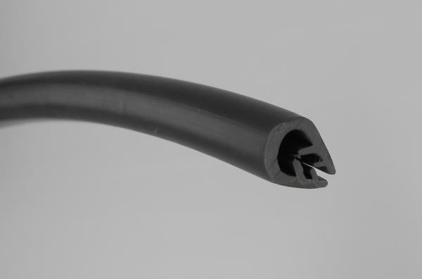 Kantenschutzprofil TPE-Kantenschutz Farbe schwarz bis 90°C 12x17mm Klemmbereich 3-5mm