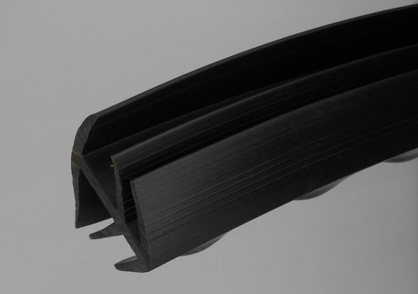 Kantenschutz aus Thermoplast TPE  Klemmprofil Farbe grau für Klemmbereich 1-3 mm