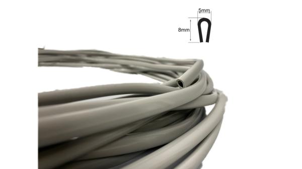 Kantenschutzprofil PVC mit Innenkleber Farbe Signalgrau 5,7x8,0 Klemmbereich 0,5 - 4,0mm