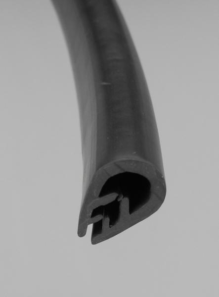 Kantenschutzprofil TPE-Kantenschutz Farbe schwarz bis 90°C 12x17mm Klemmbereich 3-5mm