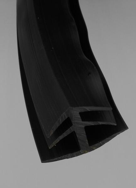 Kantenschutz aus Thermoplast TPE  Klemmprofil Farbe grau für Klemmbereich 1-3 mm