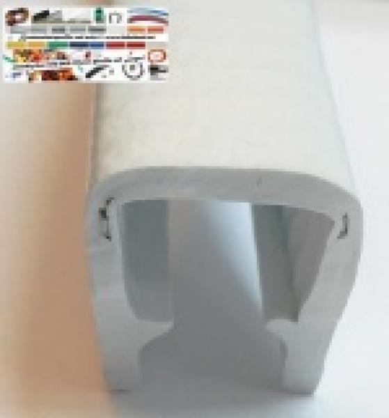 Kantenschutzprofil aus Weich-PVC, Klemmprofil 8-10mm., Maße 17x15