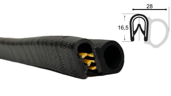 Dichtungsprofil mit EPDM-Schlauch, seitlich