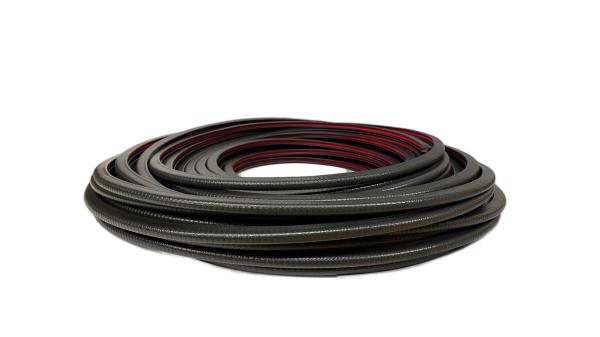 PVC-Kantenschutzprofil mit Stahleinlage, Klemmbereich 1-4mm, Schwarz
