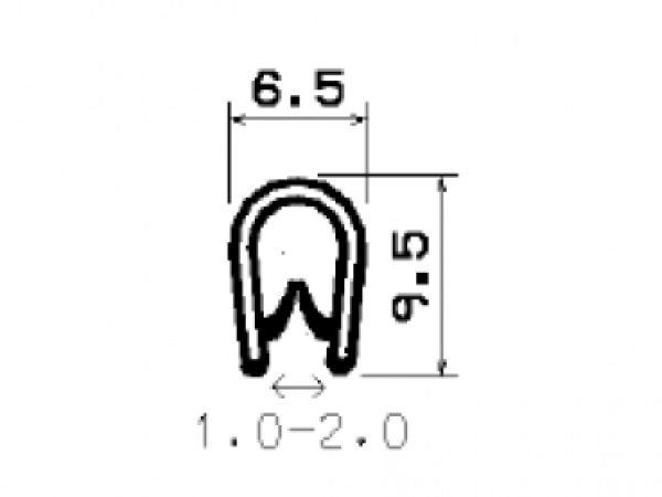 Kantenschutz mit Stahleinlage für 1-2mm Bleche Farbe Lichtgrau