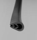 Kantenschutzprofil TPE-Kantenschutz Farbe schwarz bis 90°C 12x17mm Klemmbereich 3-5mm