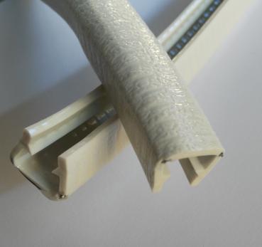 Kantenschutzprofil Weich-PVC Klemmprofil 7-14mm Maße 18x15,5mm Farbe verkehrsweiss
